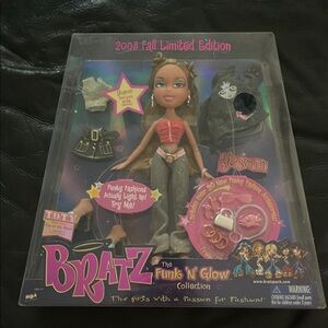 Pink and Black Doll Set with Accessories